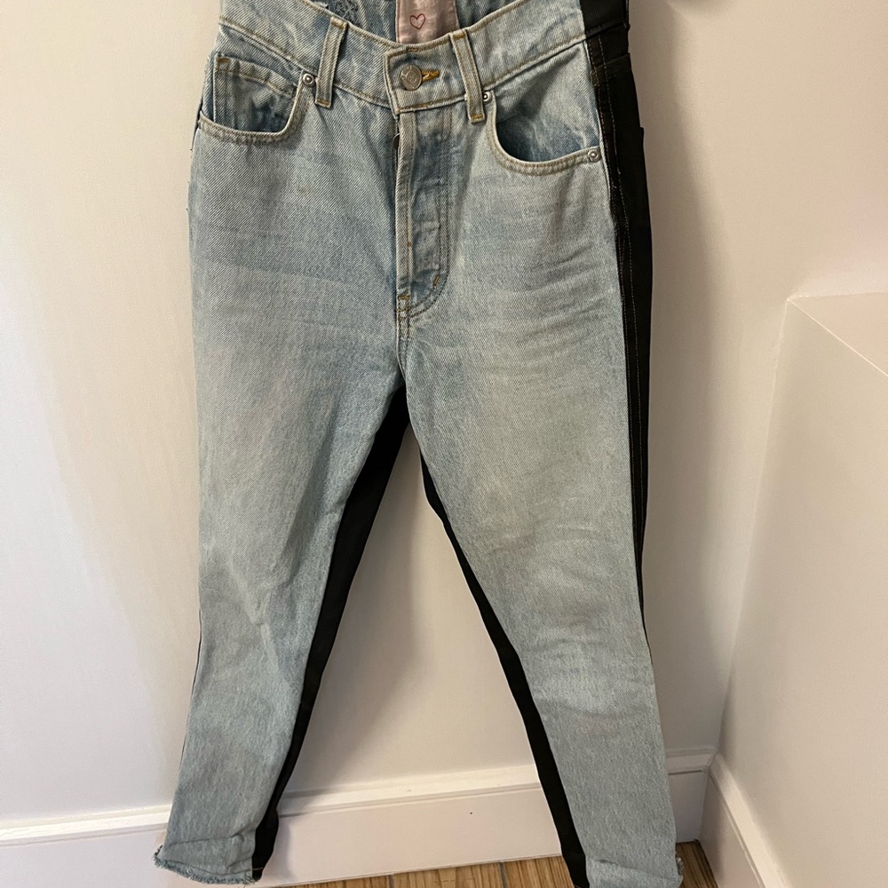 Revice Light Blue and Black Jeans